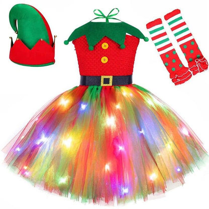 Light Up Christmas Elf Dress - My Fancy Dress Box
