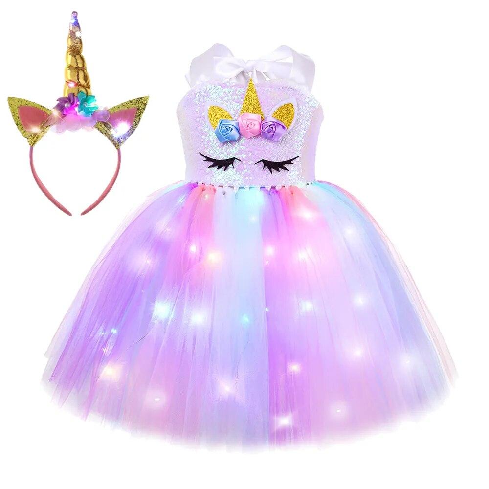 Light Up Sparkle Unicorn Dress - My Fancy Dress Box