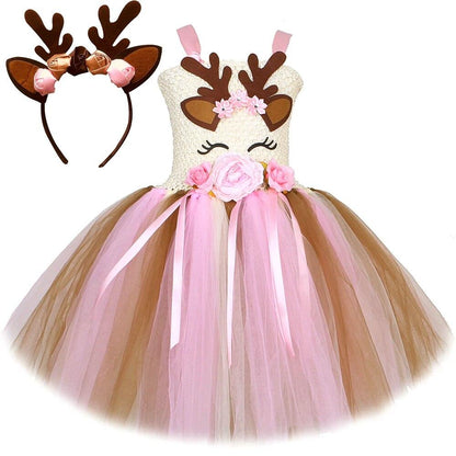 Pink Reindeer Dress - My Fancy Dress Box